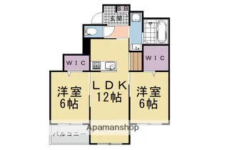 ボレロ西山天王山【203号室】の間取り