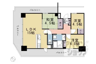 グラン・コート桃山【6階】の間取り