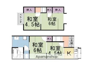 京都府長岡京市長岡3丁目【一戸建】の間取り