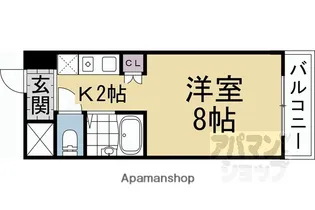 アルディア巨椋 A【608号室】の間取り