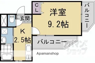 コンフォルト小倉【106号室】の間取り