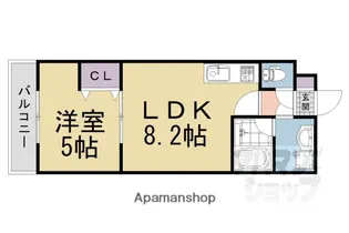 グランカーサ日の又【307号室】の間取り