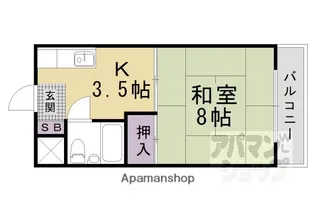 西浦マンション【3階】の間取り