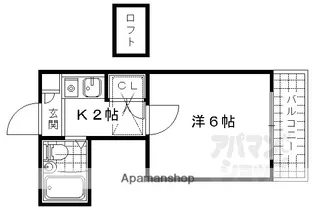 シネマ御陵【105号室】の間取り