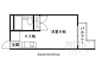 1Kの間取り画像