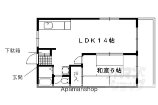 グランドール伏見【201号室】の間取り