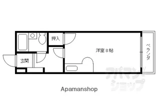 ジョイフルFORTUNE【402号室】の間取り