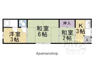 第一.第二竹園荘【1-203号室】の間取り
