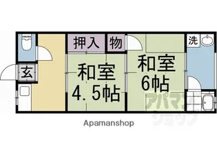 柳本荘【1-2号室】の間取り
