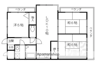 モアライフ酒井松【301号室】の間取り