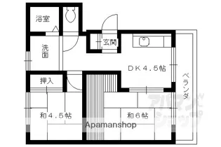 長岡京シティハイツ【308号室】の間取り