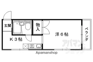 ハイツ足立【301号室】の間取り
