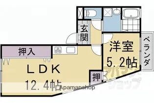 ハイツ糀屋II【2-E号室】の間取り