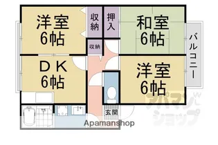 由福ハウス木幡B棟【1階】の間取り