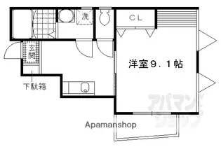 デメテル藤森【1C号室】の間取り