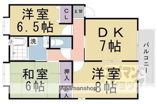 ヴィレッジ海印AB棟【A-102号室】の間取り