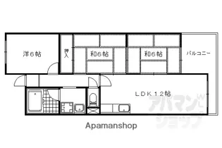 シャンポール山科【20F号室】の間取り