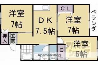 パルアベニュー醍醐【1階】の間取り
