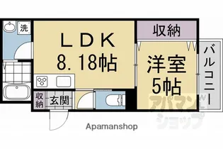 レクエルド桃山【1階】の間取り
