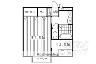 ヴァンサンク【102号室】の間取り