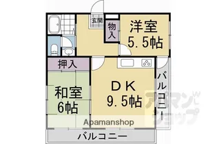 ベルエール長法寺【203号室】の間取り