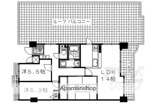ライオンズマンション山科小野【506号室】の間取り