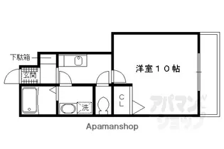 「シャルメーヌ城南」【1階】の間取り