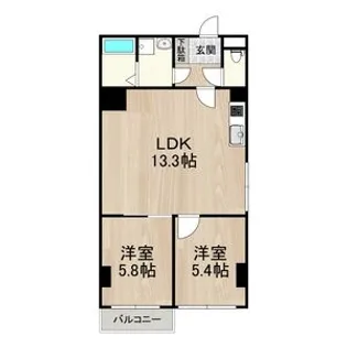 ハウスオブローゼIII【103号室】の間取り