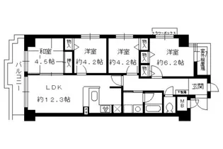 パデシオン宇治木幡【3階】の間取り