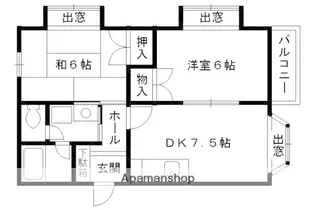 常葉木邸【202号室】の間取り