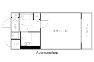 デトム・ワン城南宮道【306号室】の間取り