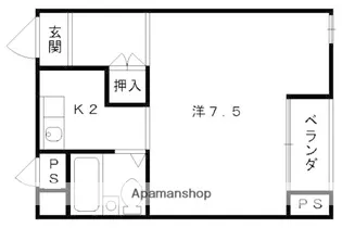 オンジェームK【203号室】の間取り