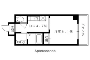 レクサス深草1号館(ベルヴィ56)【111号室】の間取り