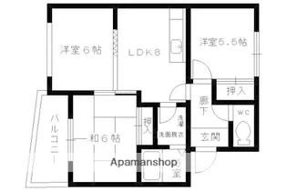 カーサOBATA【1階】の間取り