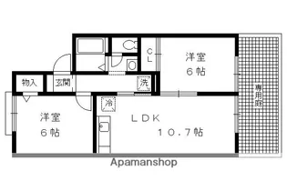 コーポラス村田【2階】の間取り