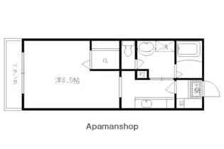 BELLE MAISON GRENA【208号室】の間取り