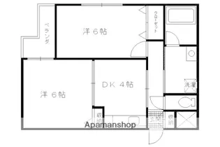 フォレスタ伏見【202号室】の間取り