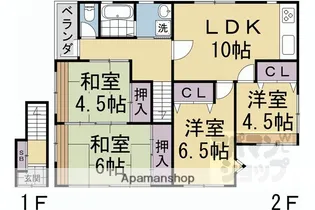 京都府宇治市莵道東隼上り【一戸建】の間取り