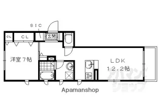 プランドール深草【101号室】の間取り