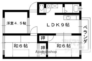 ハイツきたがわ B棟【201号室】の間取り