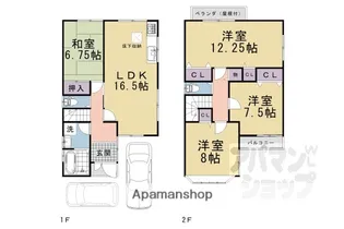 京都府京都市伏見区納所下野【一戸建】の間取り