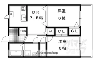 SUN EAST【102号室】の間取り