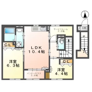 コラソン江戸町【2階】の間取り