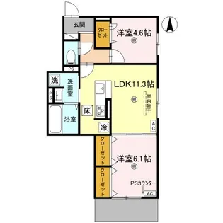 GRAMM北浜【101号室】の間取り