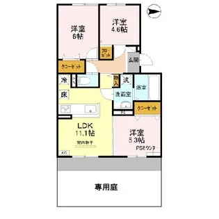 サウス・レジデンス菱川【1階】の間取り