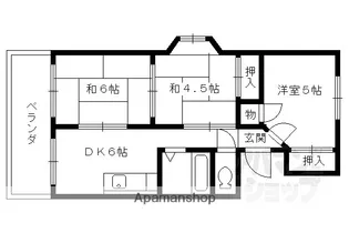 コーポ桃山【401号室】の間取り