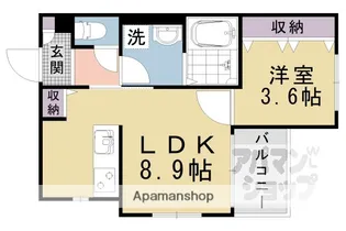 WEST HILLS 東野【301号室】の間取り