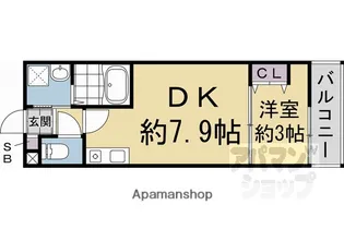 BKB仙石屋敷【303号室】の間取り