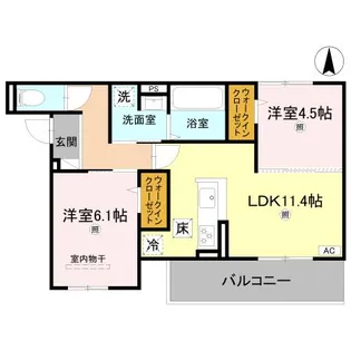 スペチアーレくいな橋【1階】の間取り