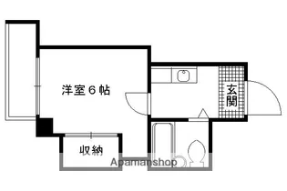 キーストンハウス【208号室】の間取り
